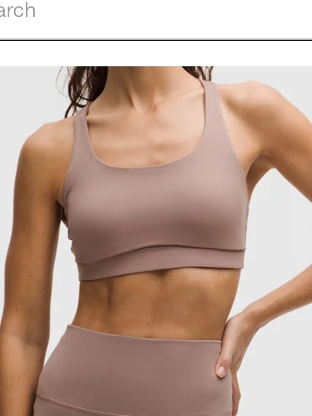 NWT Lululemon Energy Bra Evolve Ashen Rose Size M